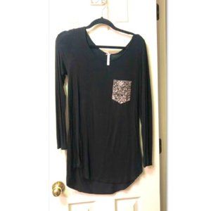 Tunic with Sequin Pocket